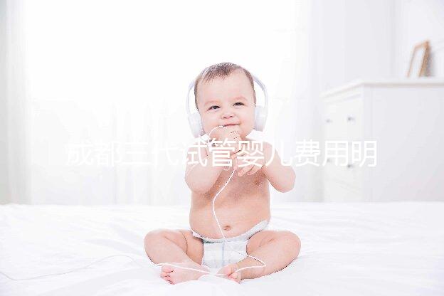 成都三代試管嬰兒費用明細表，具體收費項目解析，避開這些坑