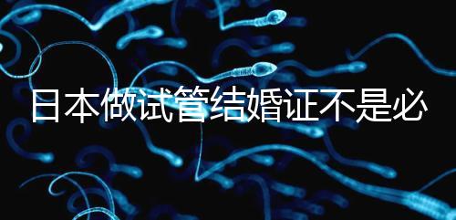 日本做試管結(jié)婚證不是必需證件，單身女性也能實(shí)現(xiàn)生育夢