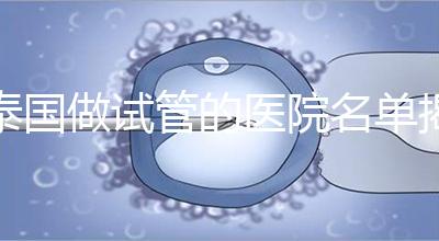 泰國做試管的醫院名單揭曉，一覽頂尖機構，輕松幫你選擇！